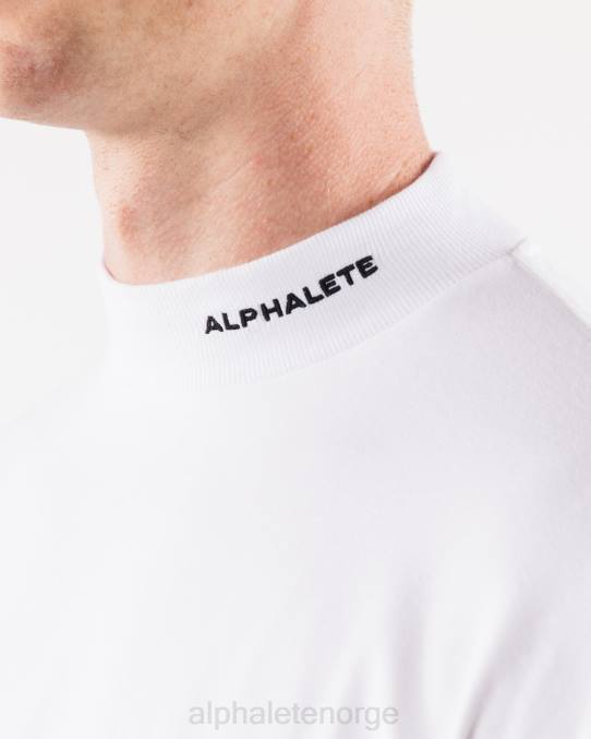 klær T442538 hvit børstet kjerne mock neck ls menn Alphalete - Bilde 5