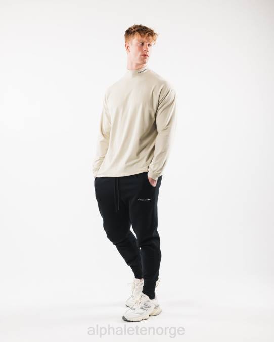 klær T442539 havskjell brun børstet kjerne mock neck ls menn Alphalete - Bilde 2