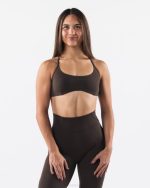 klær T44254 kashmir brun aura bh med stropper kvinner Alphalete