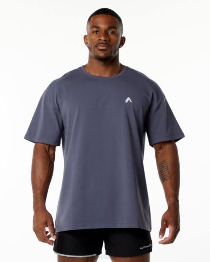 klær T442552 dempet lilla emblem t-skjorte menn Alphalete