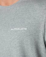 klær T442553 gråmelert klassisk t-skjorte menn Alphalete - Bilde 4