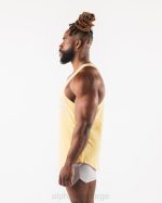 klær T442579 gul paisley print råskåret tank menn Alphalete - Bilde 3