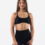 klær T44257 svart aura bh med stropper kvinner Alphalete