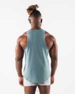 klær T442580 Turkis blå paisley print råskåret tank menn Alphalete - Bilde 4