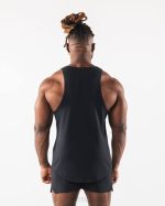 klær T442582 svart paisley print råskåret tank menn Alphalete - Bilde 4