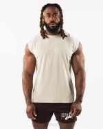 klær T442584 havskjell brun børstet ulv hode muskel tank menn Alphalete