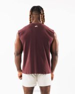 klær T442585 sangria rød børstet ulv hode muskel tank menn Alphalete - Bilde 3
