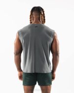 klær T442586 røykgrå børstet ulv hode muskel tank menn Alphalete - Bilde 3