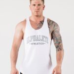 klær T442588 hvit aa råkuttet tank menn Alphalete
