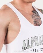 klær T442588 hvit aa råkuttet tank menn Alphalete - Bilde 5