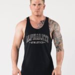 klær T442591 svart aa råkuttet tank menn Alphalete