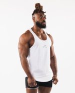 klær T442592 hvit ulvhode råkuttet tank menn Alphalete - Bilde 3