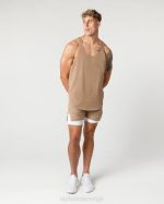 klær T442596 chai brun tunge stringer i bomull menn Alphalete - Bilde 3