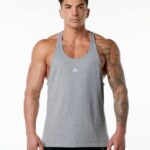 klær T442601 gråmelert emblem stringer menn Alphalete