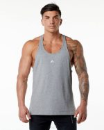 klær T442601 gråmelert emblem stringer menn Alphalete