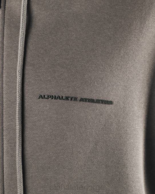 klær T442614 sterling grå original jakke med full glidelås menn Alphalete - Bilde 5