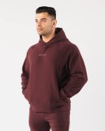 klær T442624 sangria rød identity pro hettegenser menn Alphalete - Bilde 3