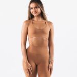 klær T44262 leire brun forsterke kontur bh kvinner Alphalete