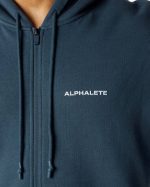 klær T442644 hvalblått klassisk jakke med full glidelås menn Alphalete - Bilde 5