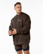 klær T442649 fudge brun klassisk mannskap menn Alphalete