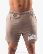 klær T442666 mokka brun ldb mer mesh kort 6" menn Alphalete