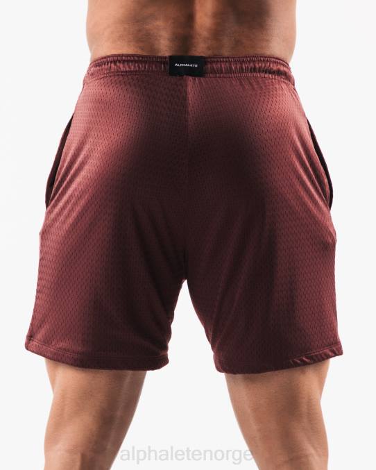 klær T442669 burgunder rød ldb mer mesh kort 6" menn Alphalete - Bilde 4