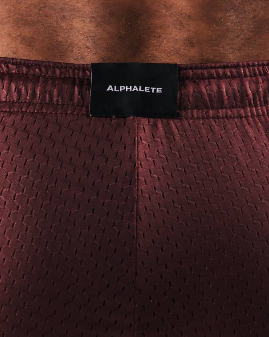 klær T442669 burgunder rød ldb mer mesh kort 6" menn Alphalete - Bilde 5