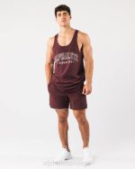 klær T442681 sangria rød studio kort 6" menn Alphalete - Bilde 4