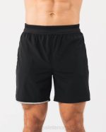 klær T442683 svart/sølv studio kort 6" menn Alphalete