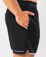 klær T442683 svart/sølv studio kort 6" menn Alphalete - Bilde 5