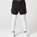 klær T442691 svart hvit infinity 2-i-1 hastighet kort 5,5" menn Alphalete