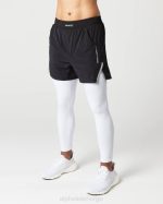 klær T442691 svart hvit infinity 2-i-1 hastighet kort 5,5" menn Alphalete - Bilde 3