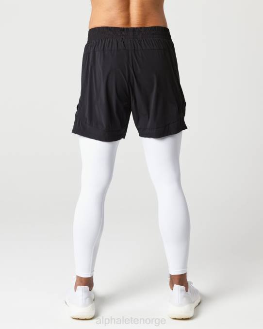 klær T442691 svart hvit infinity 2-i-1 hastighet kort 5,5" menn Alphalete - Bilde 4