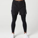 klær T442710 svart infinity 2-i-1 hastighet kort 5,5" menn Alphalete