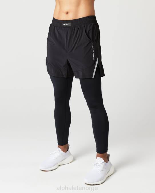 klær T442710 svart infinity 2-i-1 hastighet kort 5,5" menn Alphalete - Bilde 3