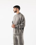 klær T442752 sterling grå opprinnelse mock neck ls menn Alphalete - Bilde 3