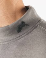 klær T442752 sterling grå opprinnelse mock neck ls menn Alphalete - Bilde 5