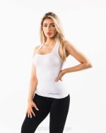 klær T442159 hvit sømløs racerback tank kvinner Alphalete - Bilde 3
