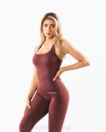 klær T442162 støvete roserød sømløs racerback tank kvinner Alphalete - Bilde 3