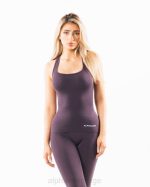 klær T442163 due lilla sømløs racerback tank kvinner Alphalete