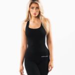 klær T442164 svart sømløs racerback tank kvinner Alphalete