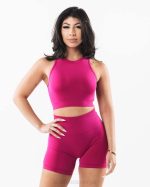 klær T442166 magenta rosa stratus avlingstank kvinner Alphalete
