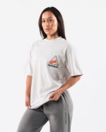 klær T442177 sementgrå crest tee unisex Alphalete - Bilde 3
