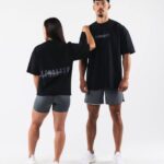 klær T442180 svart spøkelses-t-skjorte unisex Alphalete