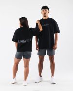 klær T442180 svart spøkelses-t-skjorte unisex Alphalete