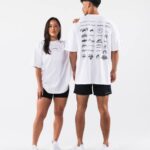 klær T442181 hvit arv t-skjorte unisex Alphalete