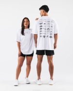 klær T442181 hvit arv t-skjorte unisex Alphalete