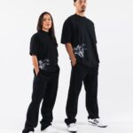 klær T442185 svart røyk tee unisex Alphalete