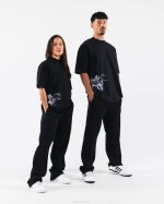 klær T442185 svart røyk tee unisex Alphalete