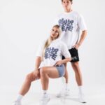 klær T442195 hvit radiell uskarphet tee unisex Alphalete